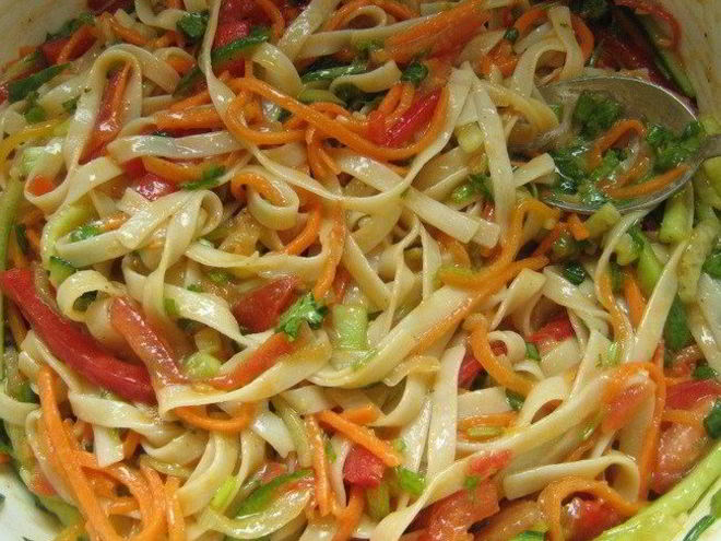 Рецепт лапши удон с овощами