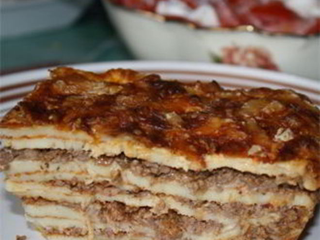 Рецепт блинной лазанья