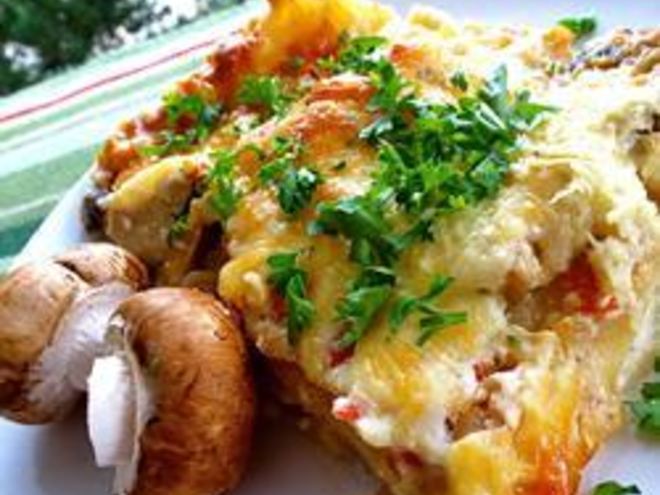 Рецепт грибной лазанья