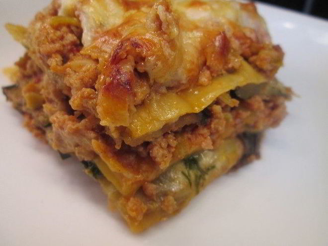 Рецепт лазаний болоньезе с баклажанами и кабачками