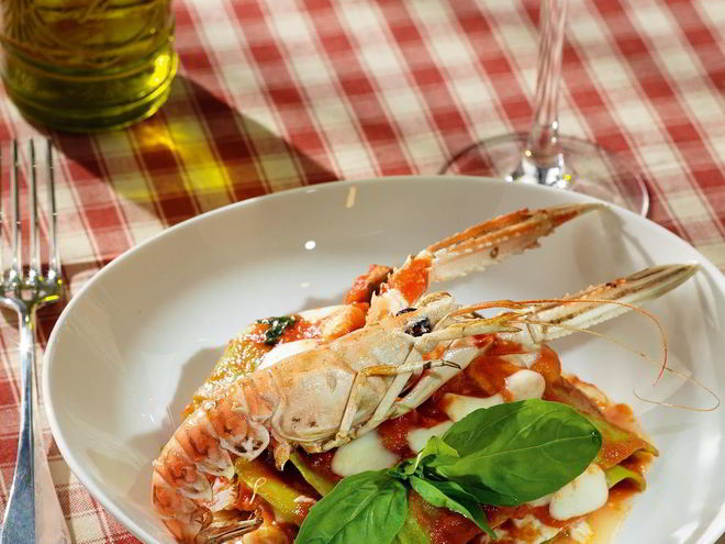 Рецепт лазаний frutti di mare со шпинатом