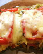 Лазанья из кабачков и помидоров