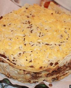 Лазанья из лаваша с фаршем