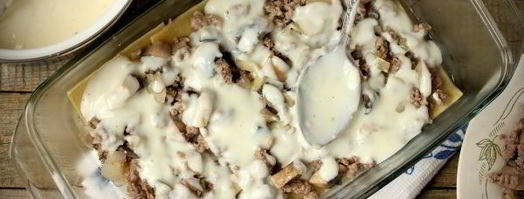 лазанья с фаршем и грибами. Шаг 7