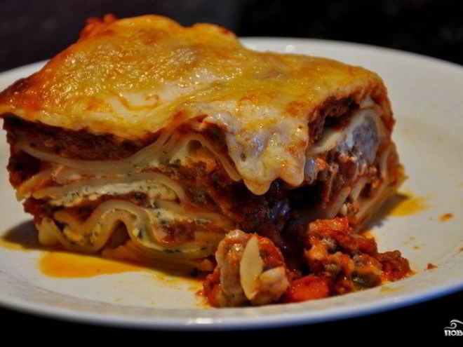 Рецепт лазаний с фаршем и помидорами