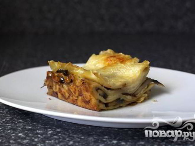 Рецепт лазаний с грибами
