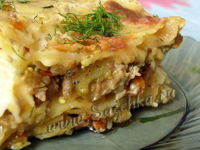 Рецепт лазаний с курицей