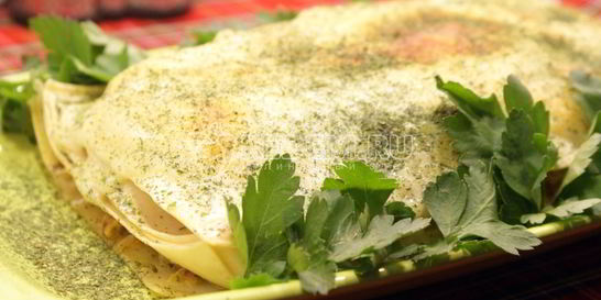 Лазанья с минтаем