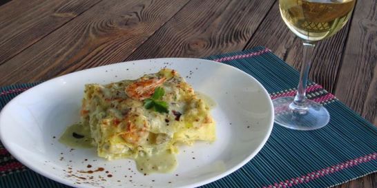 Лазанья с морепродуктами