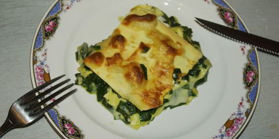 Лазанья со шпинатом