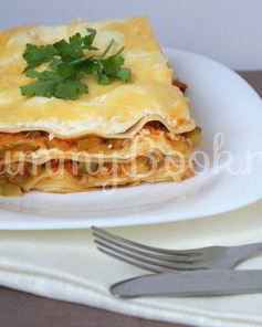 Лазанья творожно-овощная