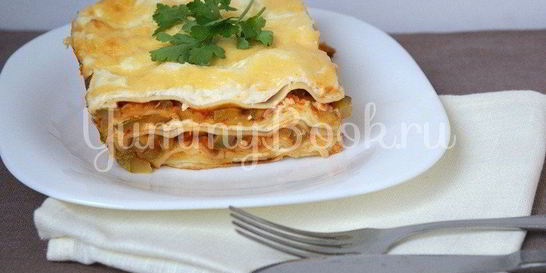 Лазанья творожно-овощная