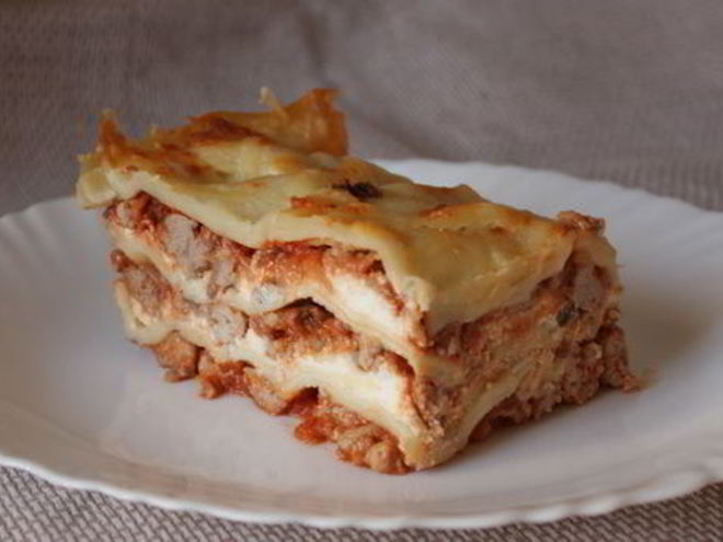 Рецепт мясной лазанья с баклажаном