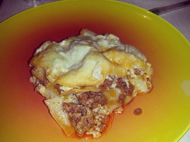 Рецепт мясной лазанья с пармезаном