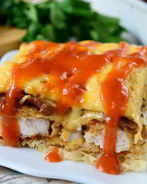 Вафельная лазанья с курицей