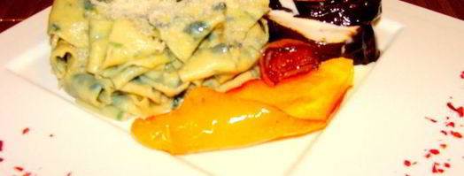 домашняя базиликовая паста с овощами гриль и пармезаном. Шаг 9