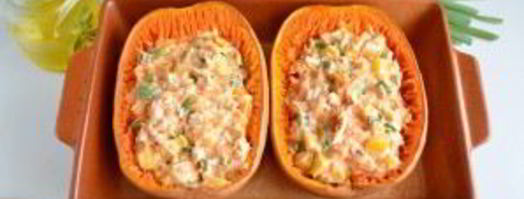 фаршированная тыква-спагетти курицей. Шаг 7