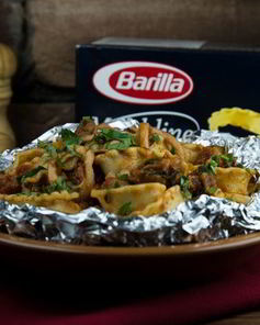 Мафальдине, запеченные в фольге