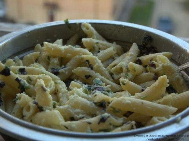 Рецепт макарон пенне с яичным соусом