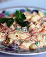 Макароны с копченой колбасой