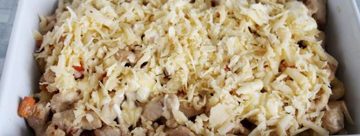 макароны с курицей в духовке запеченные. Шаг 9