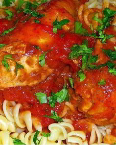 Макароны с курицей