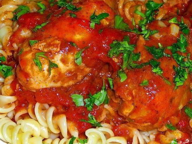 Рецепт макарон с курицей