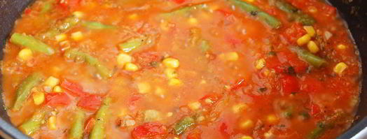 макароны со стручковой фасолью и кукурузой. Шаг 6