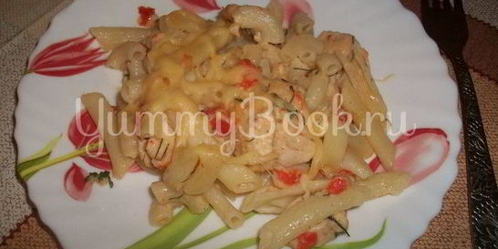 Макароны в сметанном соусе с сыром