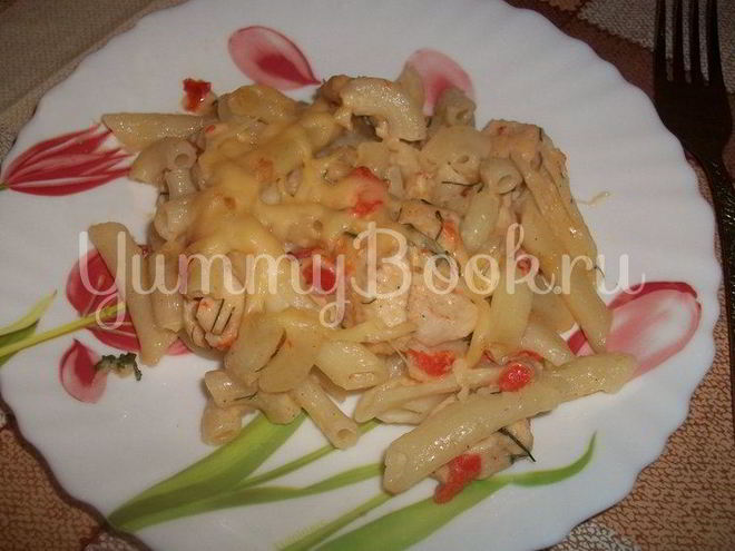 Рецепт макарон в сметанном соусе с сыром