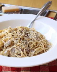 Паста карбонара с панчеттой