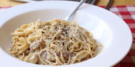 Паста карбонара с панчеттой