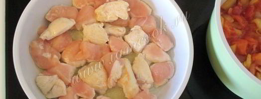 паста с курицей, грибами и овощным соусом. Шаг 10