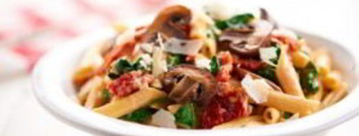 паста с шампиньонами и томатами. Шаг 7