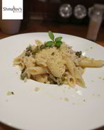 Паста с соусом из тунца и белого вина