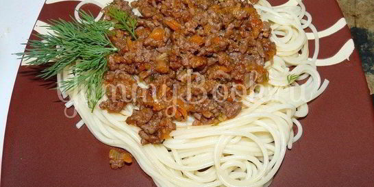 Спагетти флотское болоньезе