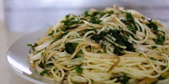 Спагетти с грибами