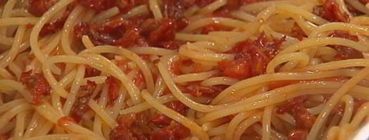 спагетти с помидорами и беконом. Шаг 8