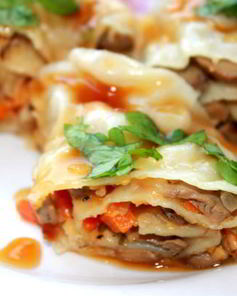 Ханум с сырно-грибной начинкой