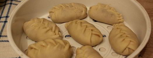 манты-косичка с мясом. Шаг 9