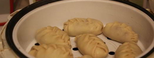 манты-косичка с мясом. Шаг 10