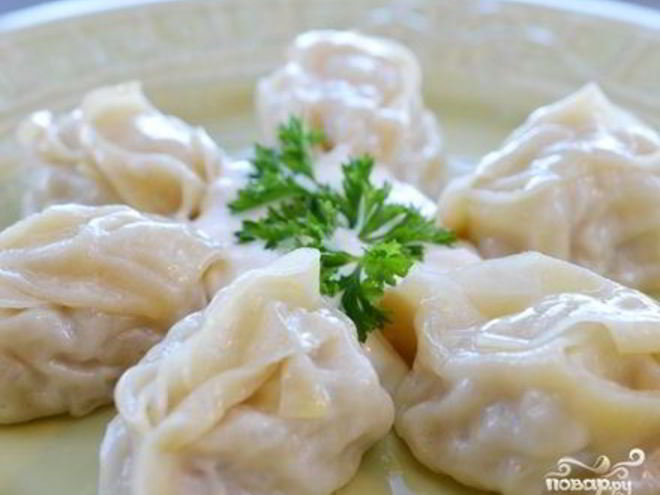 Рецепт мантов с фаршем и картошкой