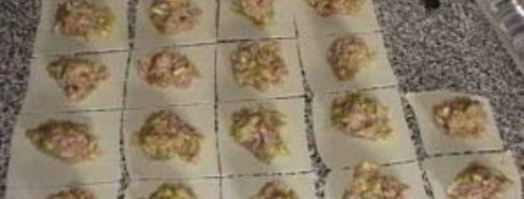 манты с кабачком и мясом. Шаг 4