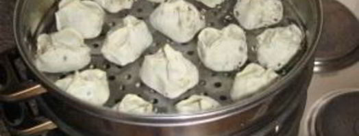 манты с кабачком и мясом. Шаг 5