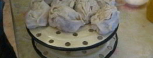 манты с картошкой и мясом. Шаг 8