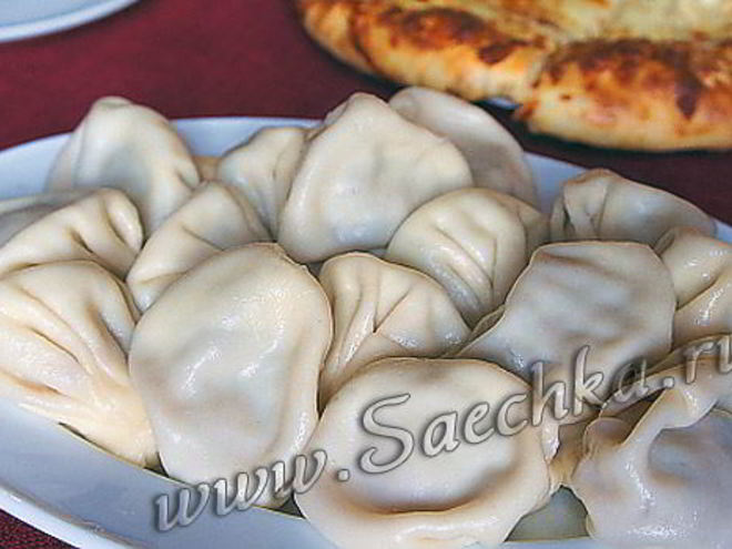 Рецепт мантов с рыбой и мясом