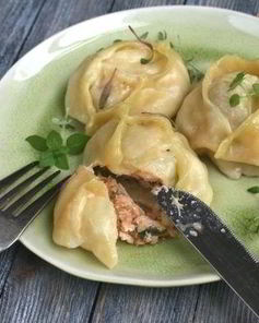 Манты с рыбой