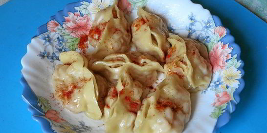 Манты с тыквой и курдючным салом