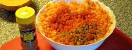 манты с тыквой и курдючным салом. Шаг 6