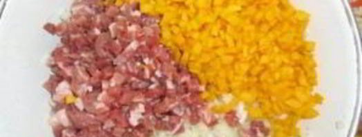 манты с тыквой и мясом. Шаг 8